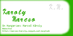 karoly marcso business card
